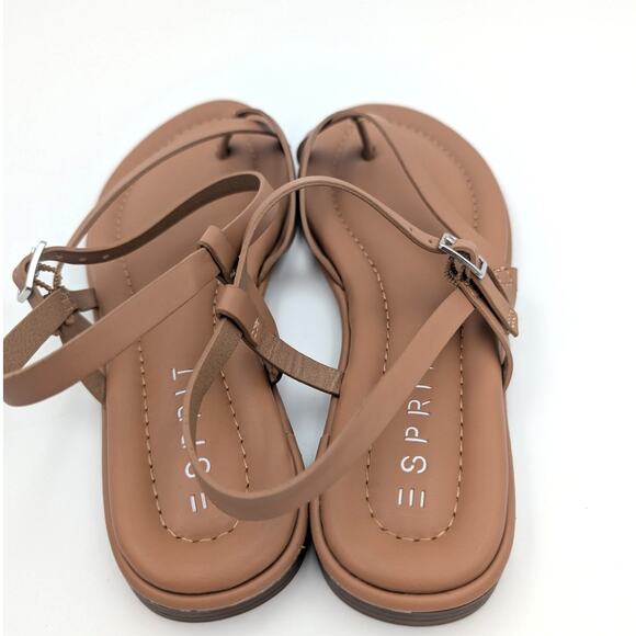 Esprit Rita Sandal Women's Adjustable Crisscrossing Strap Brown Size US7.5M EU38 - Picture 5 of 9
